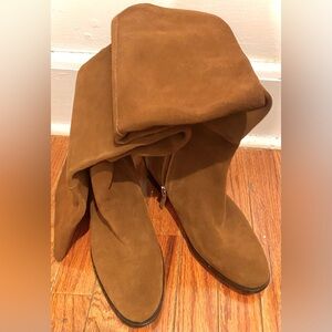 J.CREW Over The Knee Calf Suede Boot• Rich Walnut Color• Size 12